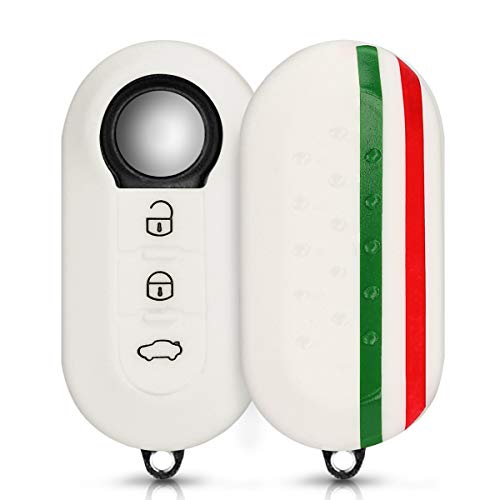 kwmobile Funda Compatible con Llave Plegable de 3 Botones para Coche Fiat Lancia - Carcasa Protectora Suave de Silicona - Bandera Italiana kwmobile Funda Compatible con Llave Plegable de 3 Botones para Coche Fiat Lancia - Carcasa Protectora Suave de Silicona - Bandera Italiana