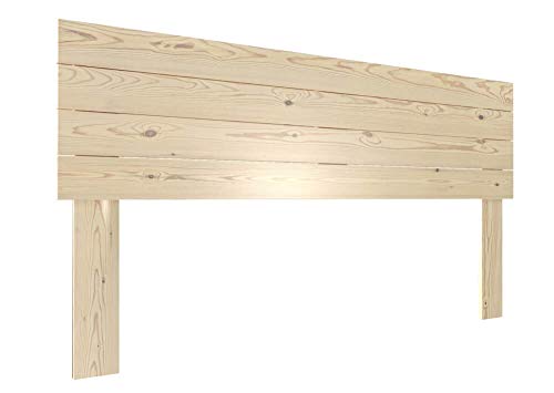 LA WEB DEL COLCHON - Cabecero de Madera Rústico Vintage para Cama de 150 (160 x 90 cms.) Barnizado Natural  | Cabeceros Madera | Dormitorio Matrimonio | Cabezal Cama |Estilo nórdico