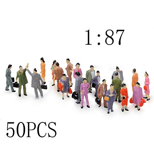 LACKINGONE 50 piezas 1:87 Sand Table Model Villain Painted Model Train People Figuras Escala LACKINGONE 50 piezas 1:87 Sand Table Model Villain Painted Model Train People Figuras Escala