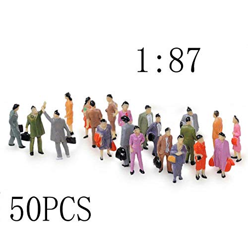 LACKINGONE 50 piezas 1:87 Sand Table Model Villain Painted Model Train People Figuras Escala