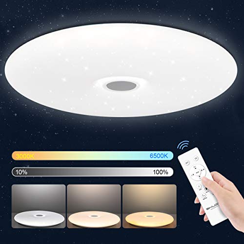 Lampara Led Techo Rectangular Mando Distancia 24W Para Dormitorio Habitacion Infantil Juvenil, Redondo Moderna Plafon 3000K a 6500K, 2050Lm, Blanca 40Cm Lampara Led Techo Rectangular Mando Distancia 24W Para Dormitorio Habitacion Infantil Juvenil, Redondo Moderna Plafon 3000K a 6500K, 2050Lm, Blanca 40Cm