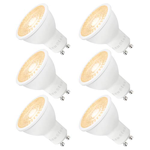 Lamparas Bombillas de LED Casquillo GU10 Regulables 7W Focos Luz Calida 3000K Brillo Alto 650Lm 185V-265V para Lamparas Focos LED Empotrables Pack de 6 de Enuotek Lamparas Bombillas de LED Casquillo GU10 Regulables 7W Focos Luz Calida 3000K Brillo Alto 650Lm 185V-265V para Lamparas Focos LED Empotrables Pack de 6 de Enuotek