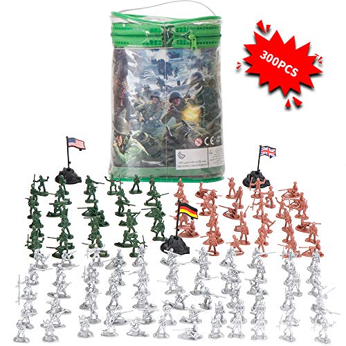 LBLA 300 Piezas Set Figuras de Soldados Militares Soldados De Juguete De Plástico Los Soldados de Juguete del Ejército para Niños