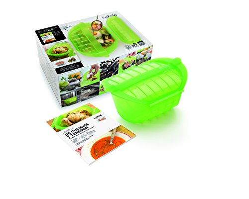 Lékué Kit libro + Estuche de vapor, Verde, 3-4 Personas Lékué Kit libro + Estuche de vapor, Verde, 3-4 Personas
