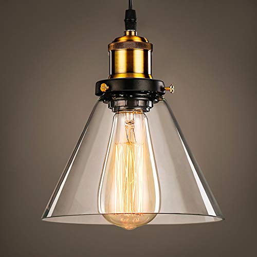 Lightess Lámpara Colgante Vintage Lámpara de Techo Lámpara de Pantalla Luz de Metal Lámpara de Comedor Iluminación Interior Estilo Rústico Casquillo E27 No Incluye Bombilla para Dormitorio, Sala