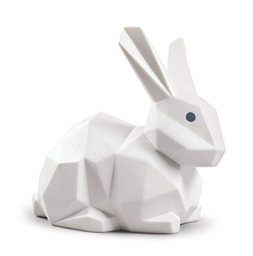 LLADRÓ Figura Conejo. Blanco Mate. Figura Conejo de Porcelana.