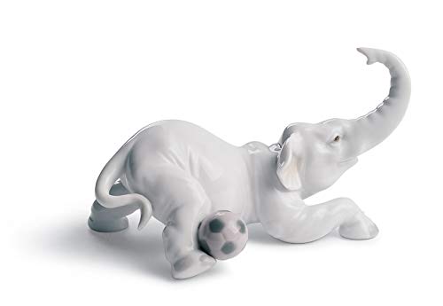 LLADRÓ Figura Elefante GOL. Figura Elefante de Porcelana.