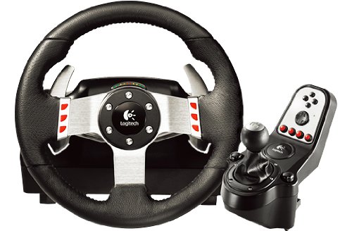 Logitech G27 - Juego de Volante de Cuero, Pedales y Cambio de Marchas para Juegos de Carreras (Gaming, 2 Motores, 6 velocidades, Compatible con PC o PS3), Negro