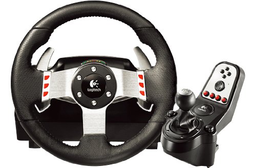 Logitech G27 - Juego de Volante de Cuero, Pedales y Cambio de Marchas para Juegos de Carreras (Gaming, 2 Motores, 6 velocidades, Compatible con PC o PS3), Negro Logitech G27 - Juego de Volante de Cuero, Pedales y Cambio de Marchas para Juegos de Carreras (Gaming, 2 Motores, 6 velocidades, Compatible con PC o PS3), Negro