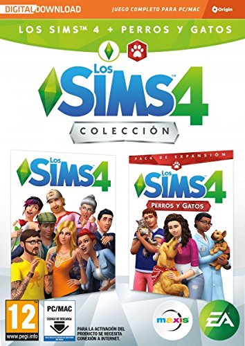 Los Sims 4 Plus - Perros y gatos bundle juego + expansión (La caja contiene un código de descarga - Origin)