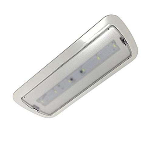 Luz de Emergencia LED empotrable o superficie 3W, 200 lumenes, 3 Horas de Autonomía. Color Blanco Frío (6500K).