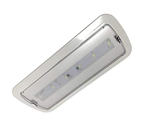 Luz de Emergencia LED empotrable o superficie 3W, 200 lumenes, 3 Horas de Autonomía. Color Blanco Frío (6500K). Luz de Emergencia LED empotrable o superficie 3W, 200 lumenes, 3 Horas de Autonomía. Color Blanco Frío (6500K).