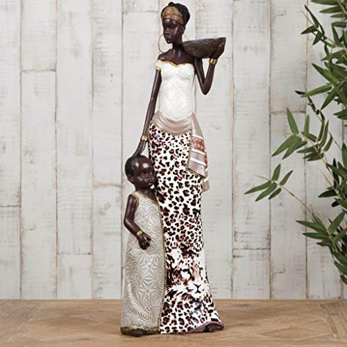 Masai - Figura Decorativa (41 cm), diseño de Madre e Hijo