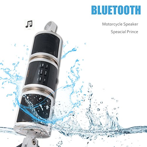 MASO MASO - Altavoz Bluetooth impermeable para manillar de motocicleta, 12 V, con sistema de sonido estéreo para ATV Jet, radio de esquí, alarma, radio FM, reproductor de MP3 MASO MASO - Altavoz Bluetooth impermeable para manillar de motocicleta, 12 V, con sistema de sonido estéreo para ATV Jet, radio de esquí, alarma, radio FM, reproductor de MP3