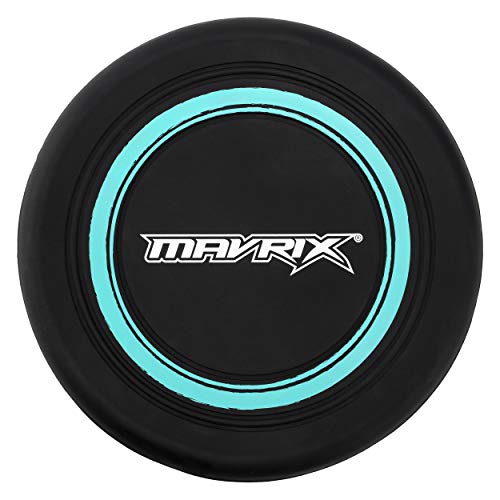 Mavrix - Disco Volador Unisex de Silicona para niños y Adultos, Duradero y Flexible, Color Negro y Verde, Talla única