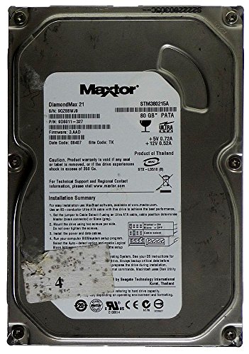 Maxtor 80 GB en Disco Duro DiamondMax 21 stm380215 a IDE id12490