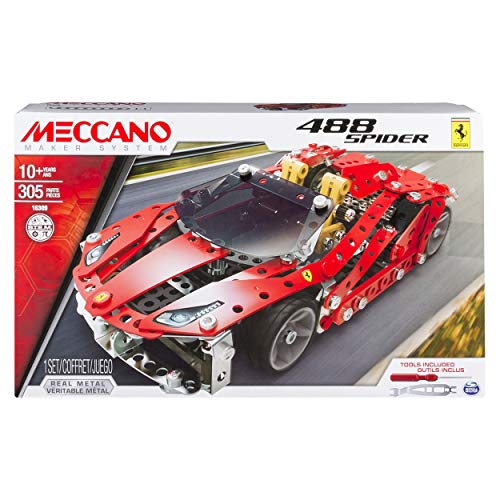 Meccano Ferrari 488 Spider- Juego de construcción, 305 piezas