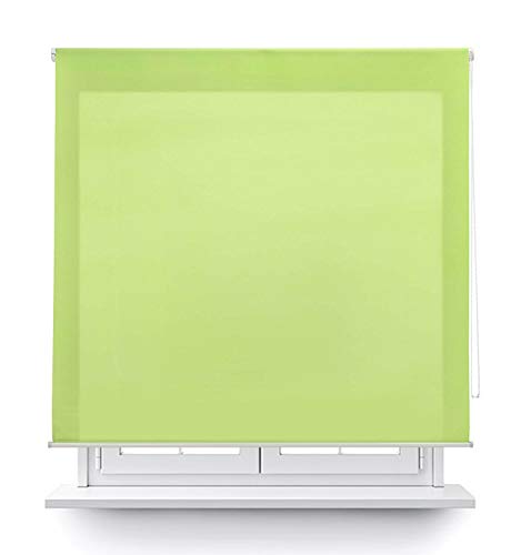 MERCURY TEXTIL Estor Enrollable translúcido Liso (Verde, 120x180cm)