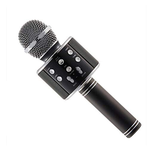 Micrófono El micrófono de karaoke inalámbrico de altavoces KTV Karaoke Player eco de sonido Audio Digital Mix Sistema Canto Máquina (Color : BlacK)