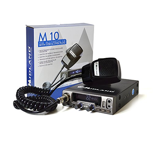 Midland M10 - Radio CB con Am/FM, conexión USB y Automatic Digital silenciador