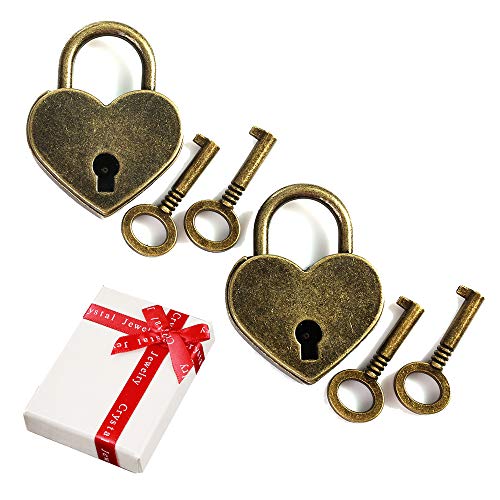 Mini candado antiguo en forma de corazón vintage de 2 piezas con juego de llaves de 4 piezas,nostalgia Candado pequeño de corazón antiguo estilo para regalo de fiesta bloqueo de amor diario decoración Mini candado antiguo en forma de corazón vintage de 2 piezas con juego de llaves de 4 piezas,nostalgia Candado pequeño de corazón antiguo estilo para regalo de fiesta bloqueo de amor diario decoración