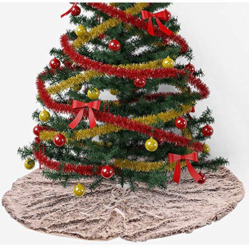 MISS YOU Falda del árbol De Navidad De 48 Pulgadas De Felpa De Navidad Partido De La Falda del árbol para La Fiesta del Año Nuevo Decoraciones De Navidad