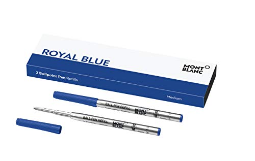 Montblanc 124493 Recambios para esferógrafo de tamaño M – Recargas de alta calidad en color Royal Blue