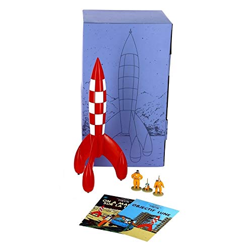 Moulinsart Pack de colección: El Cohete Lunar con Las Figuras de Tintín, Haddock y Milú