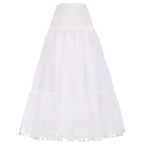 Mujeres Enaguas Rockabilly Cancan para Vestido Largo Blancos S Mujeres Enaguas Rockabilly Cancan para Vestido Largo Blancos S