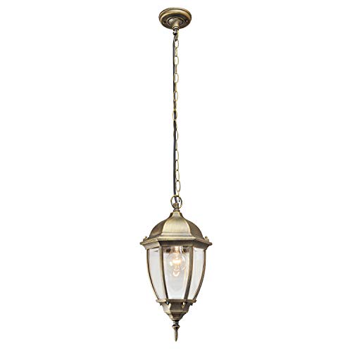 MW-Light 804010401 Lámpara de Techo, Làmpara Colgante, Estilo Rústico, Estructura Hecha de Metal, Color Oro Antiguo, Pátina, Plafón de Vidrio, Para Jardin, Iluminacion Exterior, Bombilla No Incluida en el Pedido 1X95W E27 230 V Ip44 MW-Light 804010401 Lámpara de Techo, Làmpara Colgante, Estilo Rústico, Estructura Hecha de Metal, Color Oro Antiguo, Pátina, Plafón de Vidrio, Para Jardin, Iluminacion Exterior, Bombilla No Incluida en el Pedido 1X95W E27 230 V Ip44