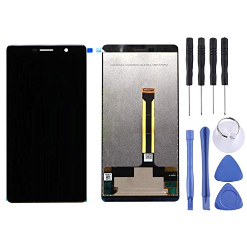 N/B WWTTE Pantalla LCD Y Digitalizador Asamblea Completa For Nokia 7 Plus / E9 Plus (Negro) -K (Color : Black)