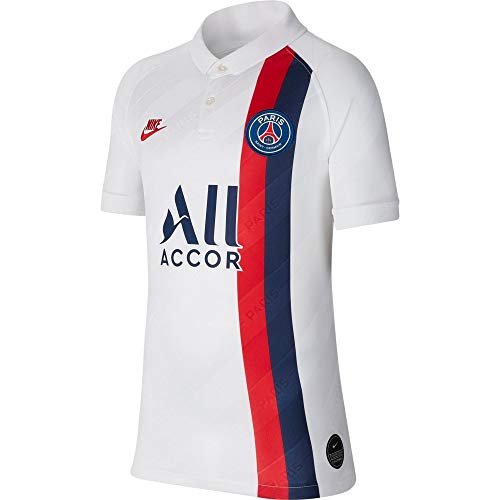 NIKE Paris Saint-Germain 2019/20 Stadium Third Camiseta, Niño, White/University Red, S
