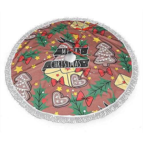 Not Applicable Falda De Árbol De Navidad,Navidad Año Nuevo Faldas De Árbol De Navidad con Encanto para Decoración del Hogar 76cm