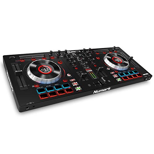 Numark Mixtrack Platinum - Controlador de DJ de 4 Decks con Pantallas LCD Integradas, Jog Wheels Metálicos de 5 Pulgadas con Sensibilidad Táctil, más Serato DJ Lite y Prime Loops Remix Tool Kit Numark Mixtrack Platinum - Controlador de DJ de 4 Decks con Pantallas LCD Integradas, Jog Wheels Metálicos de 5 Pulgadas con Sensibilidad Táctil, más Serato DJ Lite y Prime Loops Remix Tool Kit