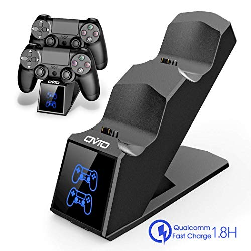 OIVO Cargador Mando PS4, Estación de Carga Rápido USB con LED Indicador, Base de Carga para Sony Playstation 4 / PS4 / PS4 Pro / PS4 DualShock Gamepad OIVO Cargador Mando PS4, Estación de Carga Rápido USB con LED Indicador, Base de Carga para Sony Playstation 4 / PS4 / PS4 Pro / PS4 DualShock Gamepad