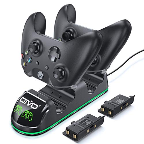 OIVO Xbox One Mando Cargador, Estación de Carga para Xbox One/One X/One S/One Elite, Base de Carga Rápida con 2 x 600mAh Baterías Recargables OIVO Xbox One Mando Cargador, Estación de Carga para Xbox One/One X/One S/One Elite, Base de Carga Rápida con 2 x 600mAh Baterías Recargables