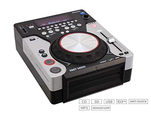 Omnitronic 11046035 XMT-1400 - Controlador DJ, con reproductor de CD