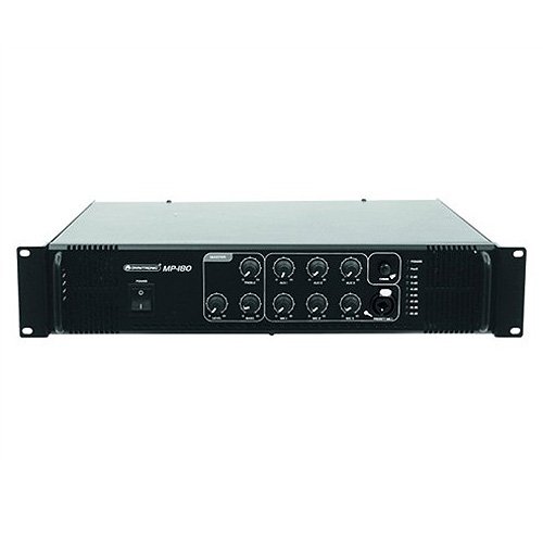 Omnitronic MP-180 PA Amplificador mezclador, blanco /, rojo