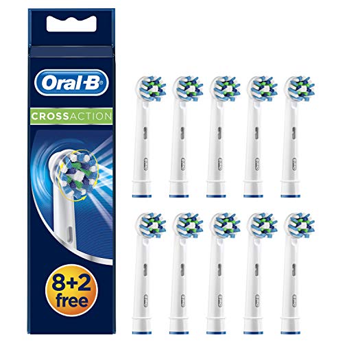 Oral-B CrossAction - Cabezales de Recambio, Pack de 8+2 Unidades Oral-B CrossAction - Cabezales de Recambio, Pack de 8+2 Unidades