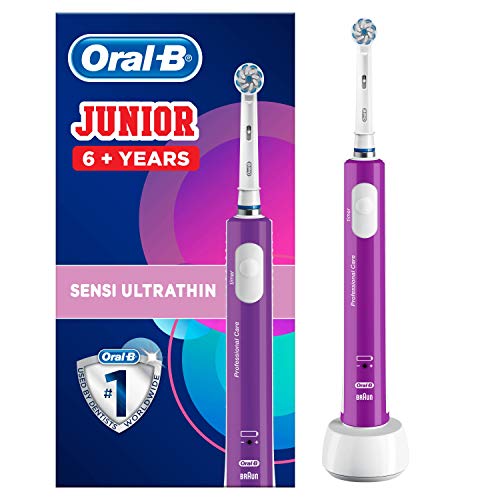 Oral-B Junior - Cepillo Eléctrico Recargable para Niños a Partir de 6 Años, Morado