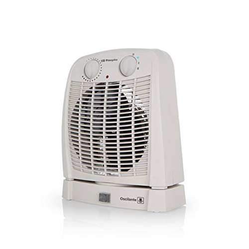 Orbegozo FH 7001 – Calefactor baño con movimiento oscilante, 2 niveles de calor y modo ventilador de aire frío. 2000 W de potencia Orbegozo FH 7001 – Calefactor baño con movimiento oscilante, 2 niveles de calor y modo ventilador de aire frío. 2000 W de potencia