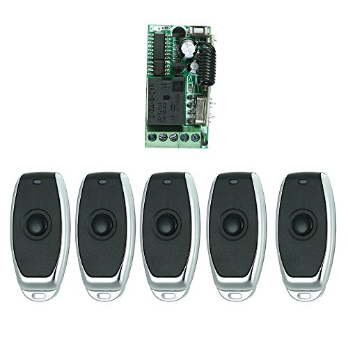 OWSOO Control Remoto Universal Módulo de Receptor RF 433Mhz DC 12V Mini 1CH Inalámbrico Interruptor de Control + 5PCS RF 433 MHz Mandos a Distancia del Transmisor 1527 Chip OWSOO Control Remoto Universal Módulo de Receptor RF 433Mhz DC 12V Mini 1CH Inalámbrico Interruptor de Control + 5PCS RF 433 MHz Mandos a Distancia del Transmisor 1527 Chip