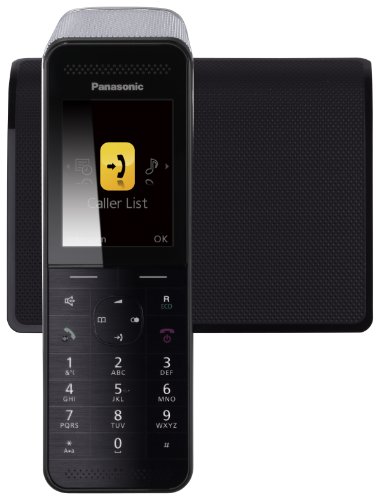Panasonic KX-PRW110 - Teléfono Inalámbrico Digital Premium (LCD Color, Agenda de 300 números, Bloqueo de Llamadas, Modo Eco Plus, Modo No Molestar), Color Negro