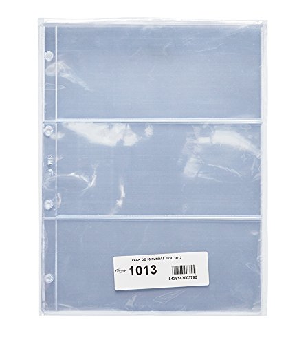 Pardo 101300 - Pack de 10 fundas para colección variada, 3 alojamientos