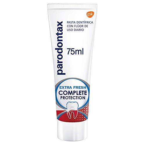 Parodontax Complete Protection - Extra Fresh - Pasta de Dientes con Flúor – Ayuda a detener y prevenir el sangrado de encías, 75 ml Parodontax Complete Protection - Extra Fresh - Pasta de Dientes con Flúor – Ayuda a detener y prevenir el sangrado de encías, 75 ml