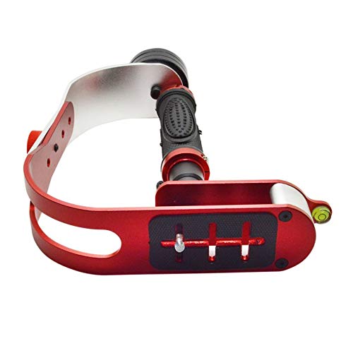 Peanutaso Estabilizador de cámara Steady CAM Handheld Steadicam para videocámara DSLR Gimbal Estabilizador de Mango Giratorio de 360 ​​Grados Rojo Rojo