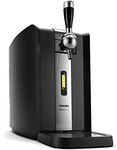 Philips HD3720/25 - Dispensador de Cerveza de Barril, 6 L, Pantalla LCD con Indicador Temperatura, Hasta 30 Dias de Cerveza Fresca, Color Negro