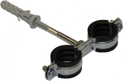 Pinzas anti vibración de tubo metálico doble revestimiento de goma para tubos de 32-37mm (1 "BSP)