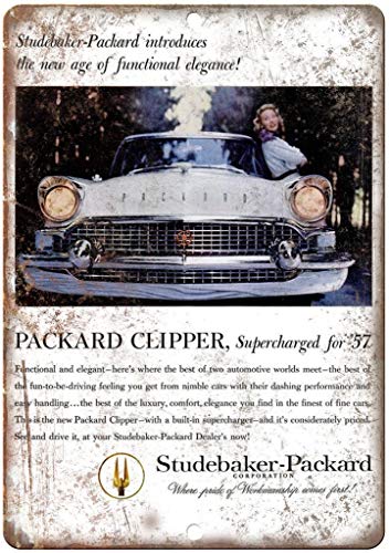 Placa de metal de metal para coche de Studebaker-Parkard de Generies Studebaker-Parkard Clipper para decoración de bar, cafetería, casa, garaje, oficina, hotel