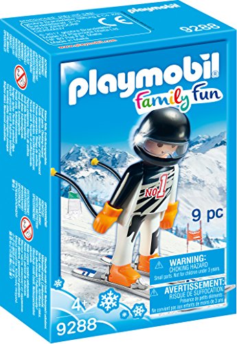 Playmobil-9288 Esquiador, Negro, Naranja, Color Blanco, única (9288)